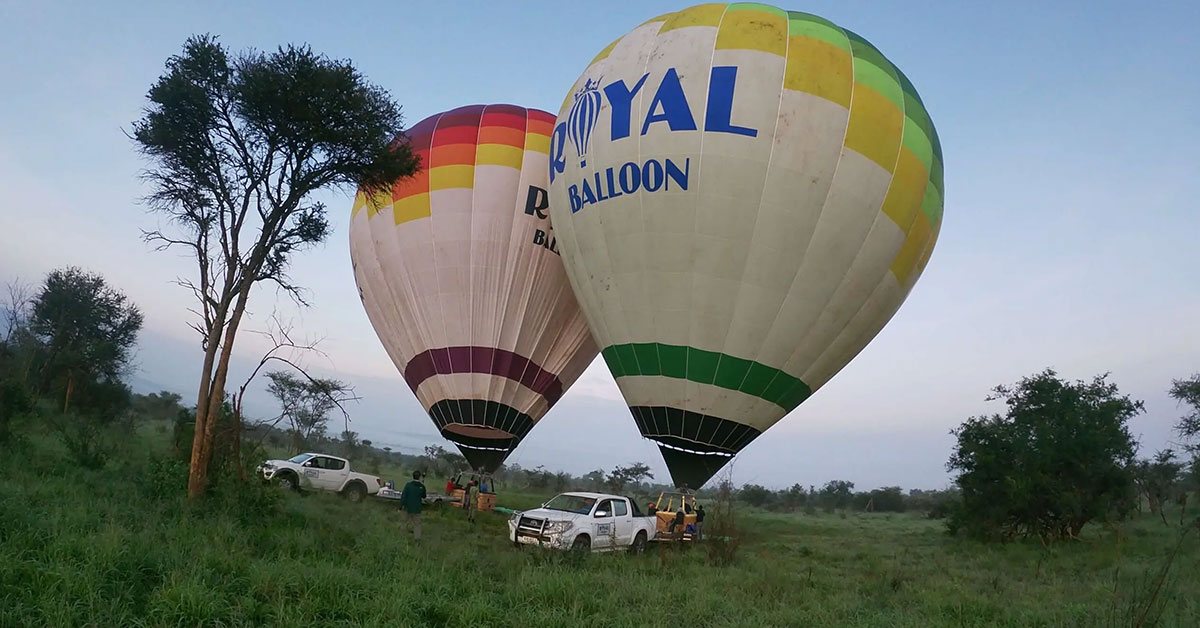 Rwanda hot air balloon
